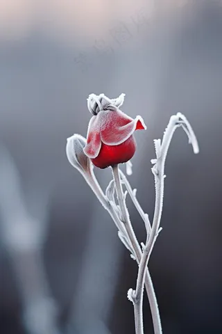 果实冰天枝叶背景