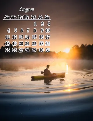八月非主流日历图片