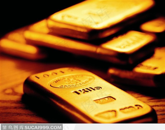 成叠足金金块