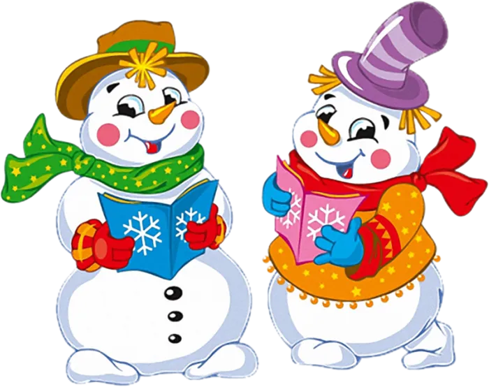 雪人卡通戴围巾