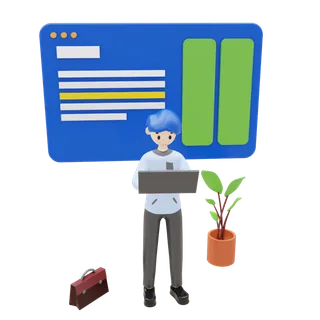 招聘人物3D立体模型免扣元素