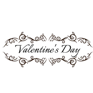 黑色字母情人节