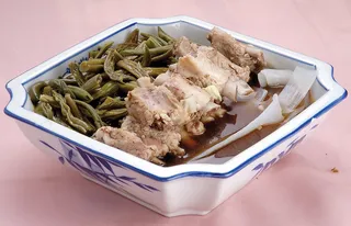 排骨炖干豆角