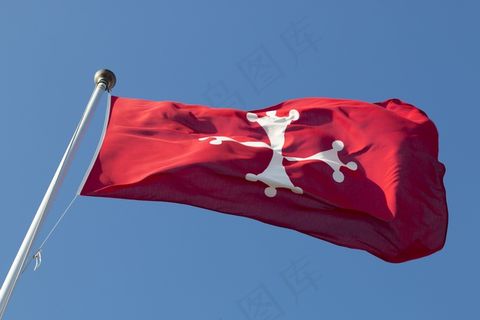 意大利国旗高空飘扬图片