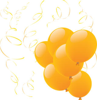 黄色活动气球