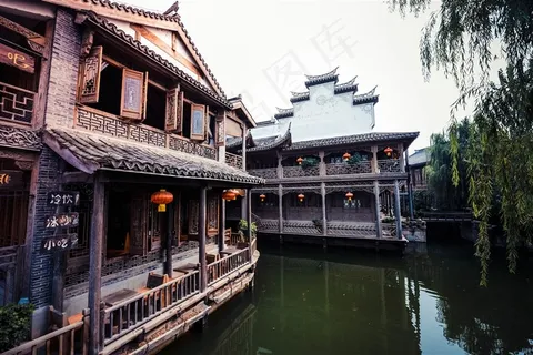 台儿庄古城景观河道