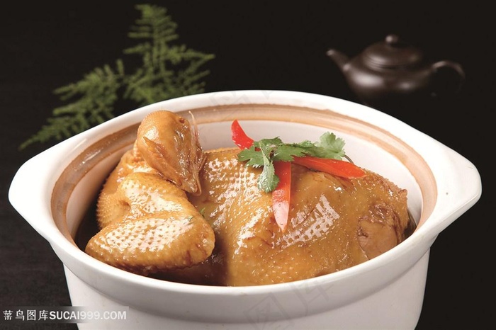 中华美食外婆干锅鸡摄影图
