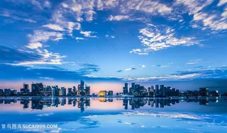 钱江新城日出城市美景图片