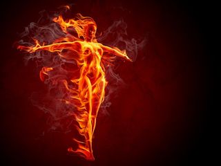 人体的火焰特效设计图片