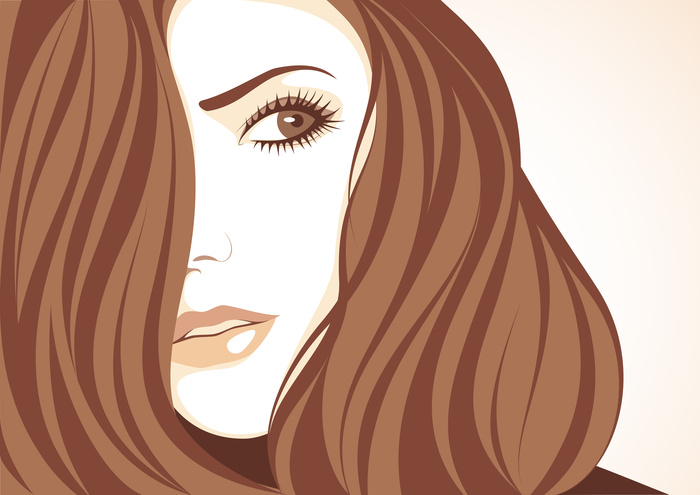 美女手绘插画