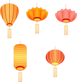 月亮、灯笼、中秋壁纸图片。