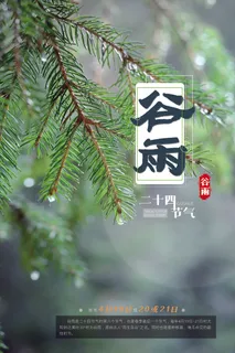谷雨二十四节气海报设计