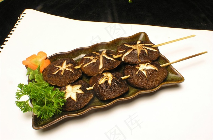 烤香菇美食素材图片