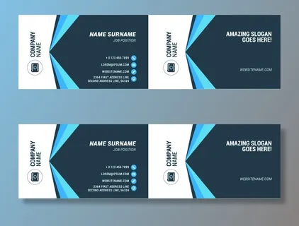 蓝色时尚商务名片