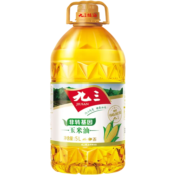 九三玉米油5升超市商品白底图免抠实物摄影png格式图片透明底
