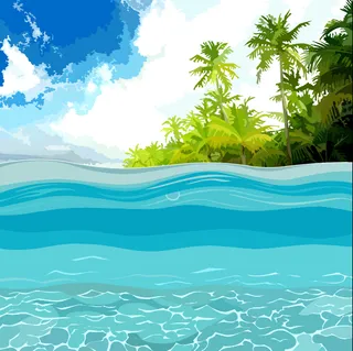 夏天海滩大海背景