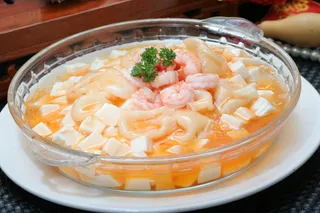 鸡汁豆花烩鱼肚