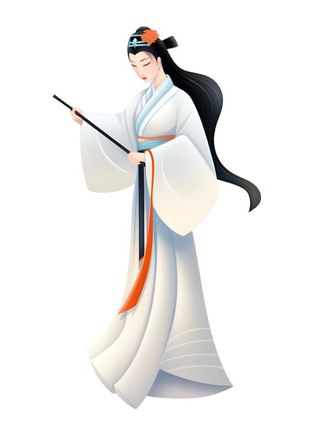 古风人物插画免抠