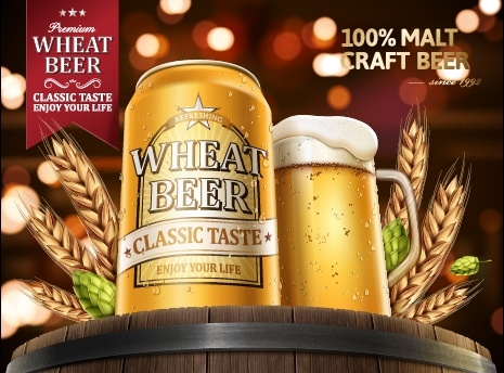 设计广告自然啤酒