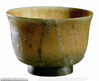 传统玉器-豹纹的酒杯