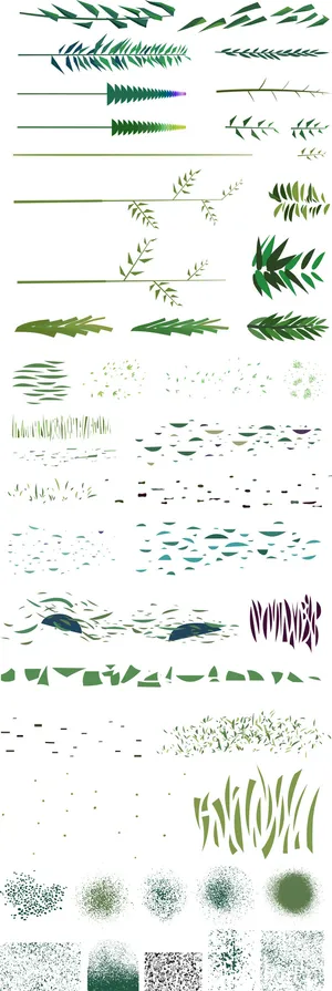 插画风AI矢量植物建筑景观效果图小清新PSD配景树PS后期免抠素材 插画风AI矢量植物建筑景观效果图小清新PSD配景树PS后期免抠素材
