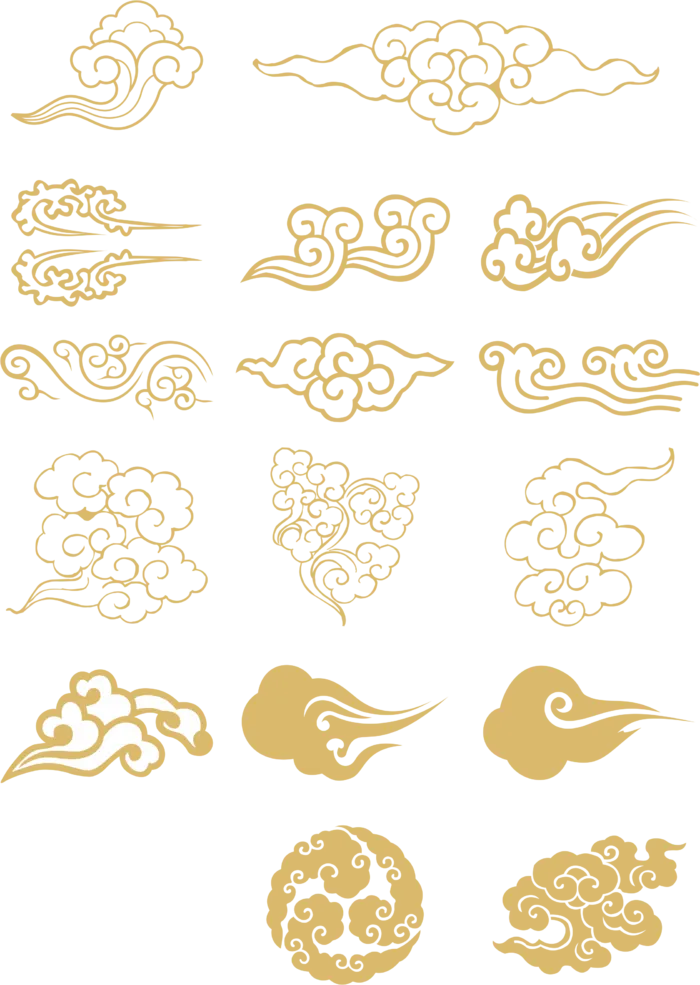 多款祥云素材免扣