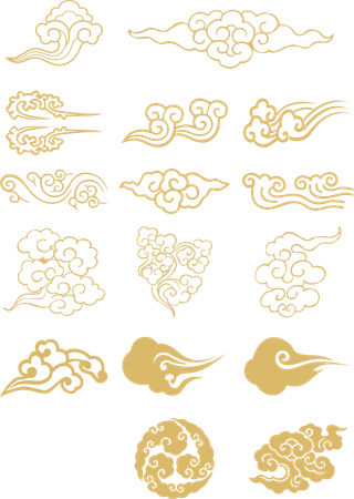 多款祥云素材免扣