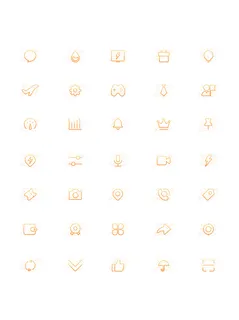 彩色icon手机线性小图标UI素材AI矢量图psd设计源文件app菜单分类