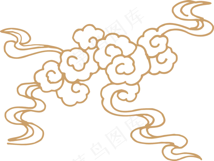 中式传统祥云中国风古典水纹吉祥图案免抠