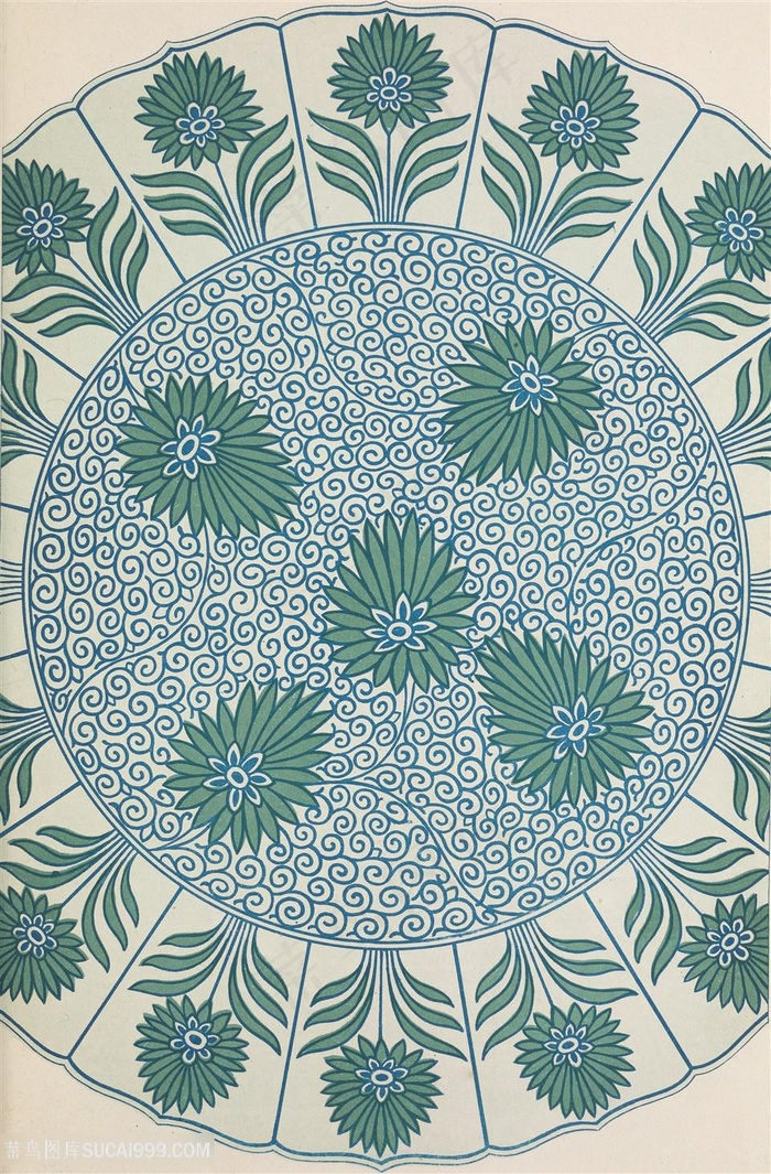 圆形植物中式传统纹样集锦中国风图片