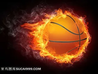 火焰篮球图片
