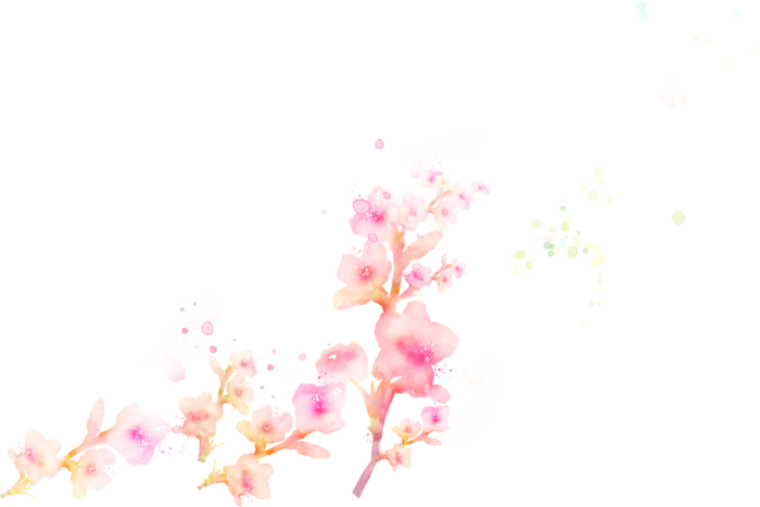 粉色简约风手绘鲜花花朵水墨画PNG素材图片 (67)