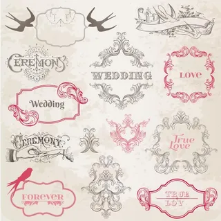 婚礼素材矢量