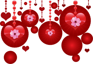 圆形吊坠爱心情人节