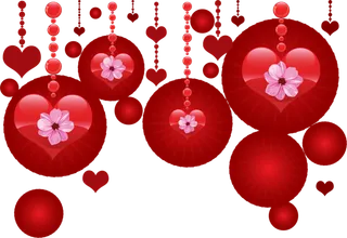 圆形吊坠爱心情人节