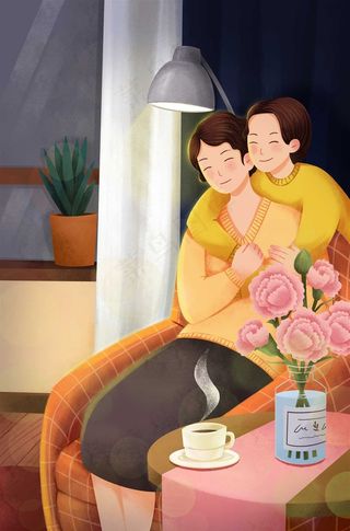 母亲节插画  