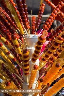 庙会上的冰糖葫芦高清摄影图