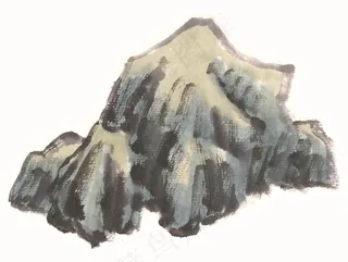 水墨山石临摹美图素材