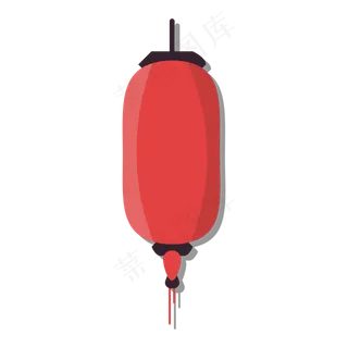 中国风 手绘 卡通元素 传统 复古红 灯笼装饰 PNG 免抠 