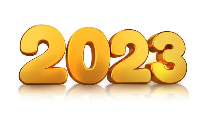 黄色2023年数字免抠素材psd模版下载