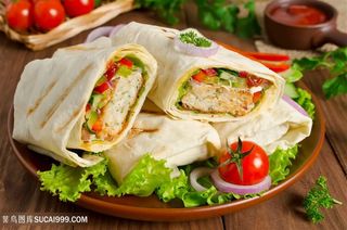 美味墨西哥卷食物高清图片