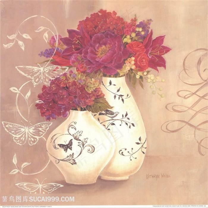 欧式花朵装饰画