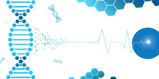 蓝色科技风健康医疗渐变背景