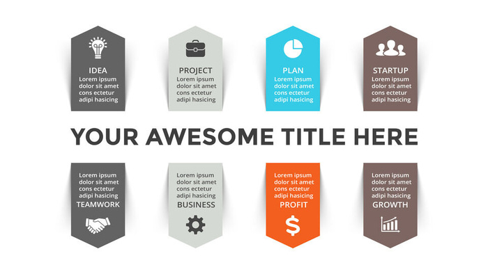 数据图表统计图形分析分类商务会议办公图标PSD模板素材