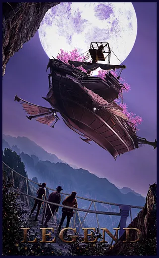 紫色梦幻飞船电影海报