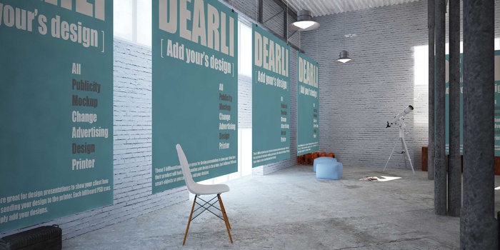 地下室大幅室内海报展览