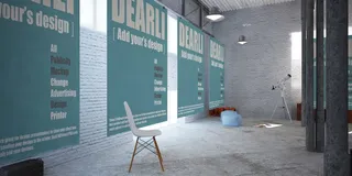 地下室大幅室内海报展览