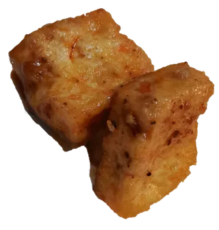 黄豆豆腐包浆黑豆嫩豆腐油炸香煎免抠摄影元素素材