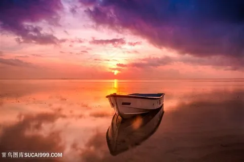 唯美夕阳晚霞船帆图片 唯美夕阳晚霞船帆图片