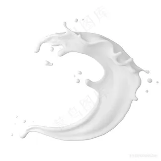 飘浮的牛奶素材